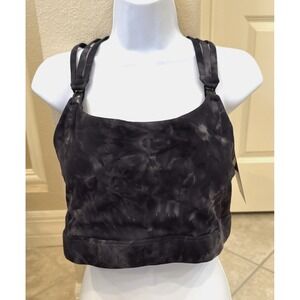 NWT Sweat and Milk Chloe4 Black Camo Nursing Sports Bra XL Support Clasp Closure